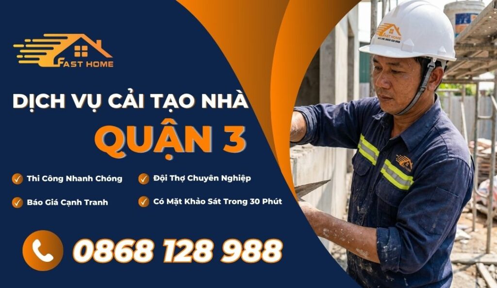 Báo giá sửa chữa nhà quận 3