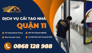 Dịch vụ sửa nhà Quận 11 trọn gói: Bảng giá, Vật tư & Gia cố kết cấu 12 Dịch vụ sửa nhà quận 11 trọn gói